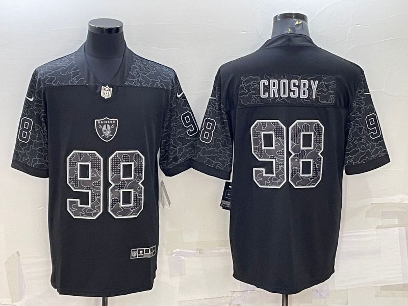 Men Oakland Raiders 98 Crosby Black Reflector 2022 Nike Limited NFL Jersey